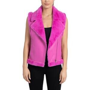 NEW LOVE TOKEN zoe moto vest in hot pink